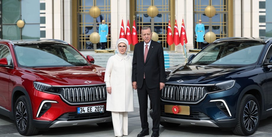 Эрдоган и турецкий электромобиль, турецкий автомобиль, турецкий электромобиль, первый турецкий автомобиль, TOGG T10 X