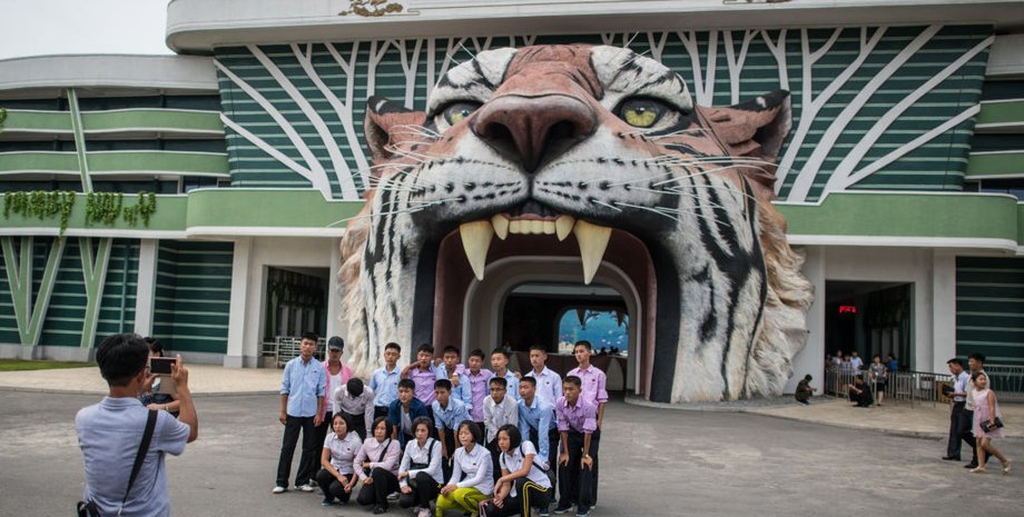 пхеньянский зоопарк, люди