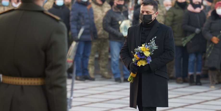 владимир зеленский, цветы, церемония