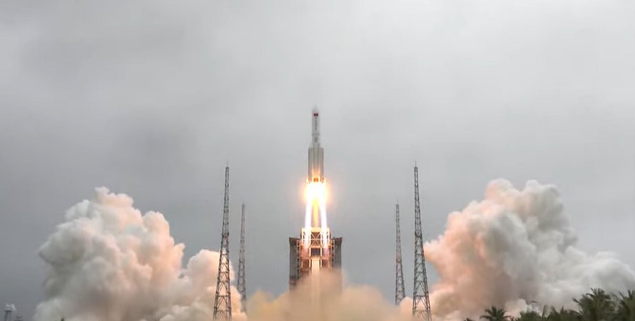 ракета, запуск, Китай, Long March 5B, фото