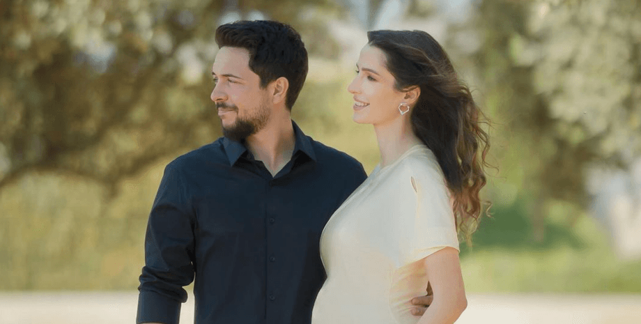 Кронпринц Хусейн и принцесса Раджва рождественская открытка, король иордании, дочь принца хусейна, принцесса иман