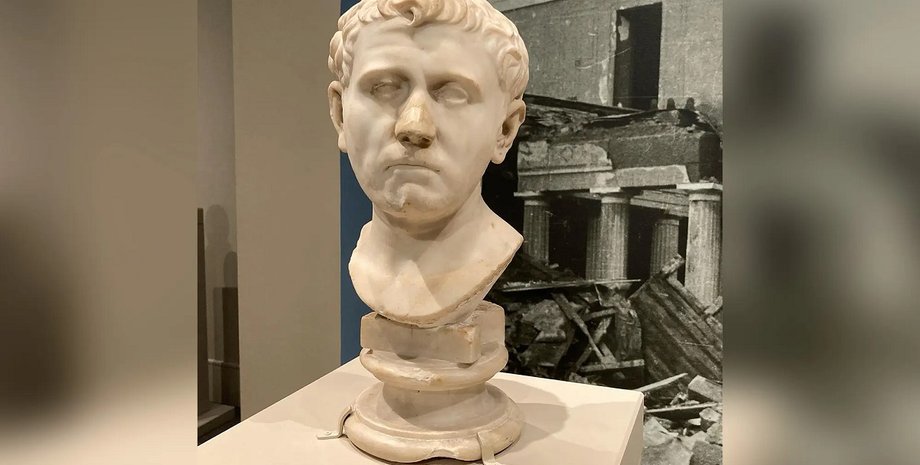 Бюст Секста Помпея , древнеримская скульптура, древний рим, находка, краденое искусство, мраморный бюст