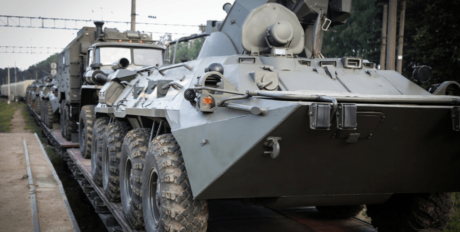 урал, бмп, платформа, железная дорога