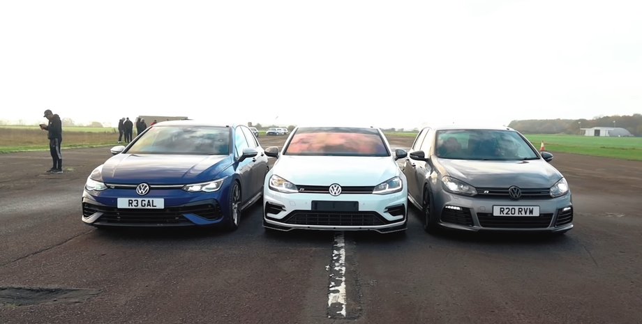 Volkswagen, Volkswagen Golf R, Гонки, Драг-рейсинг, Блогеры, Видео, Заезд, Авто, Автомобили, Хэтчбеки