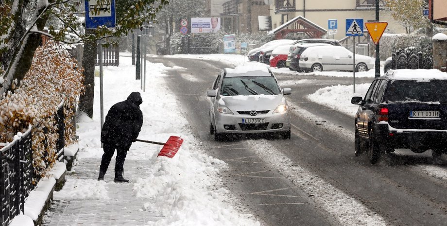 Снегопад в Польше / Фото: polskieradio.pl