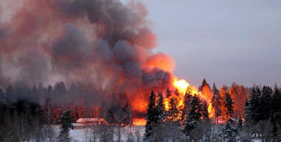Пожар в финской церкви