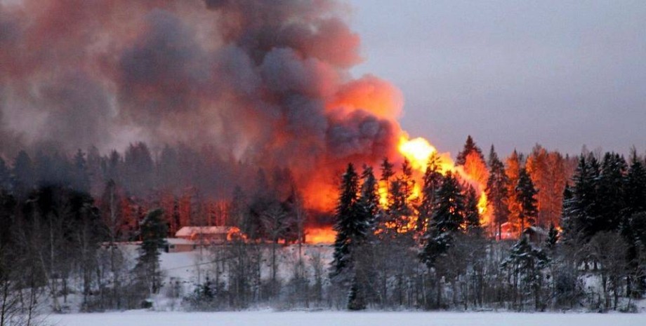Пожар в финской церкви