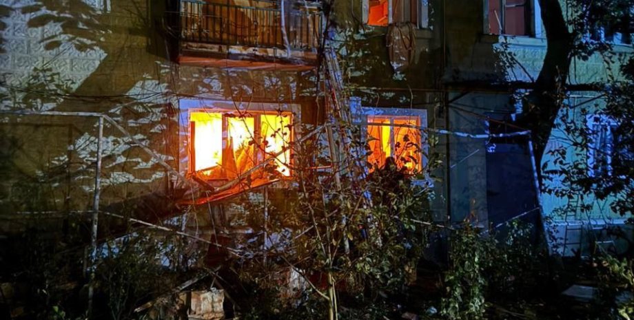 At night, Russian servicemen attacked the city in the Odessa region by shock dro...