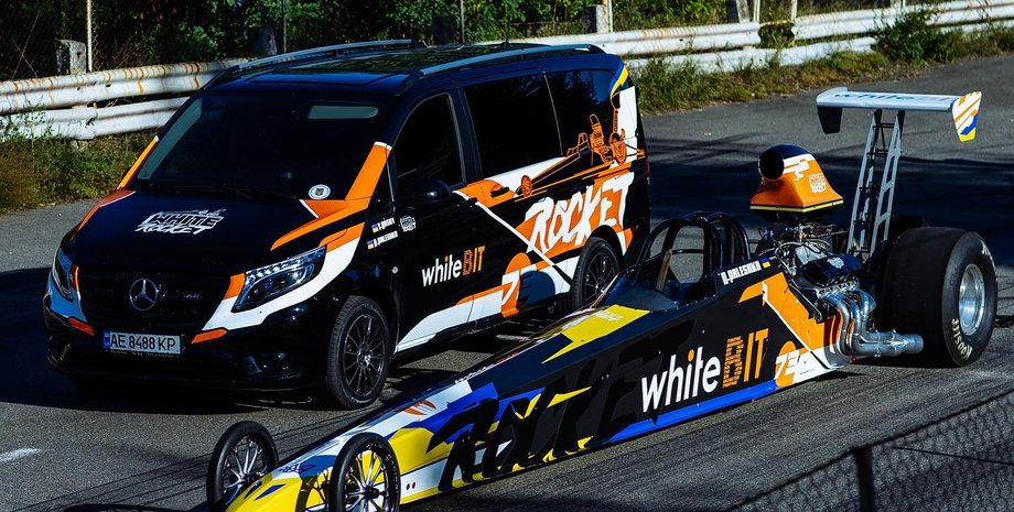 White Rocket, драгстер White Rocket, драгстер стрела, украинский драгстер, драгрейсинг в Украине, Дмитрий Палешко