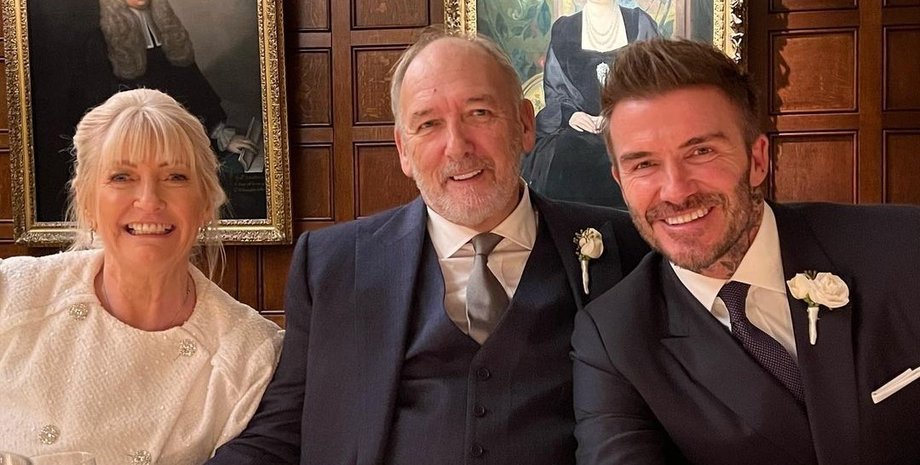 Дэвид Бекхэм на свадьбе