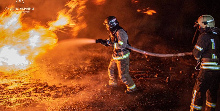 Пожар, атака БПЛА, Шахед, обстрел, война в Украине, фото