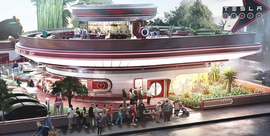 ресторан илона маска, ресторан тесла