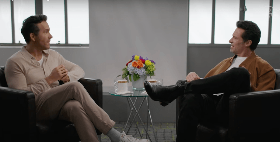 Райан Рейнольдс и Хью Джекман, дэдпул и росомаха, блейк лайвли раян рейнольдс, росомаха хью джекман