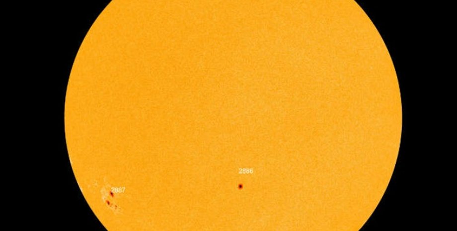 солнечное пятно, Солнце