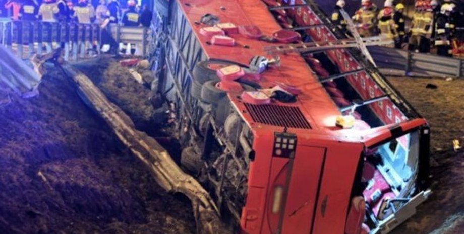 ДТП, автобус, Польша, украинцы