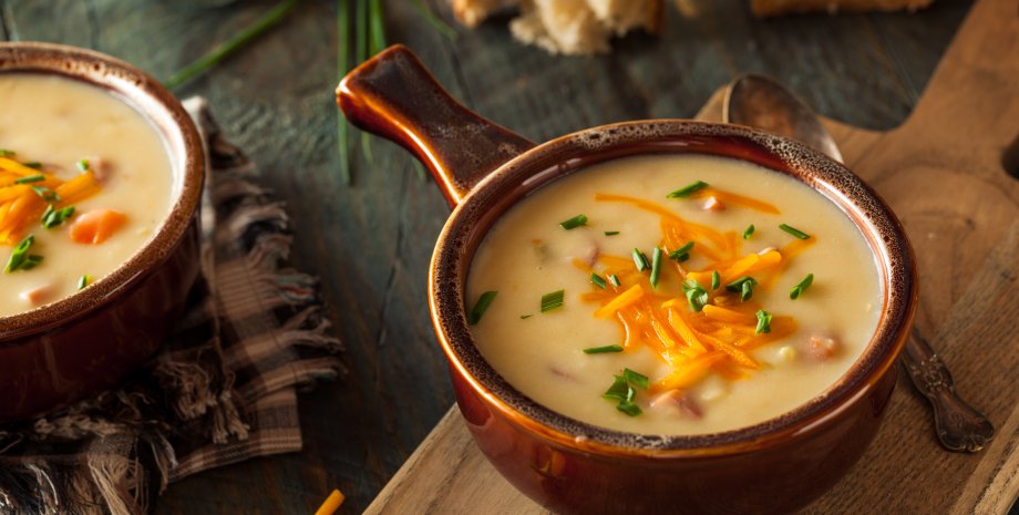 Суп із плавлених сирків, суп, старий рецепт, плавлений сир, смачний суп