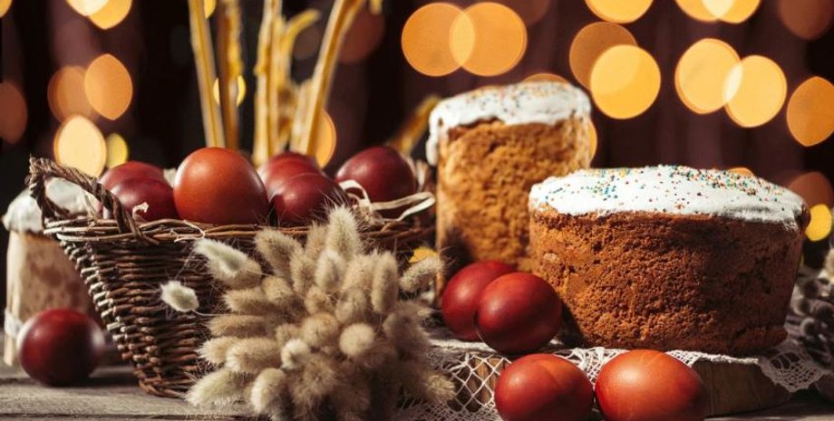 Классический пасхальный кулич, паска, пасха