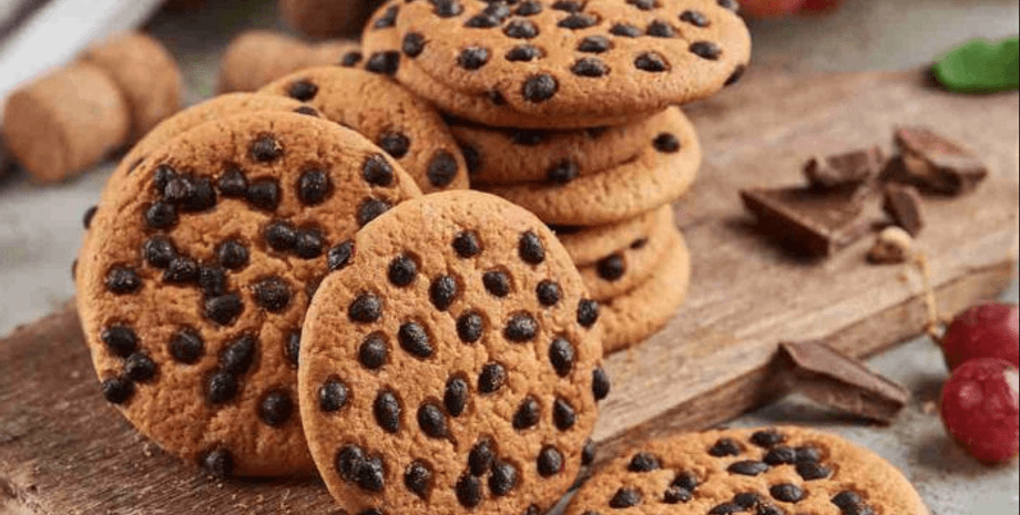 рецепт печенья с перезрелым бананом, шоколадные дропсы, кокосовая стружка, рецепт