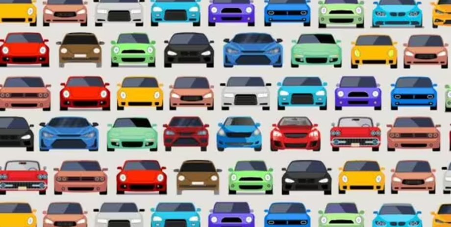 Візуальна головоломка, головоломка тест, загадка, тренування для мозку, автомобіль, машина, увімкнені фари, гра,