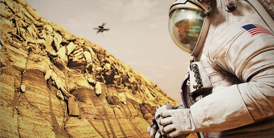 Марс, астронавт