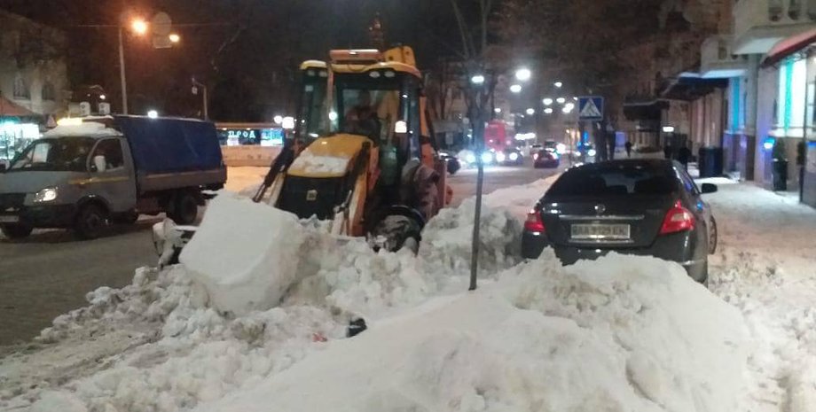 Киев, Снег, Дорожники, Спецтехника, Автомобили, Киевавтодор