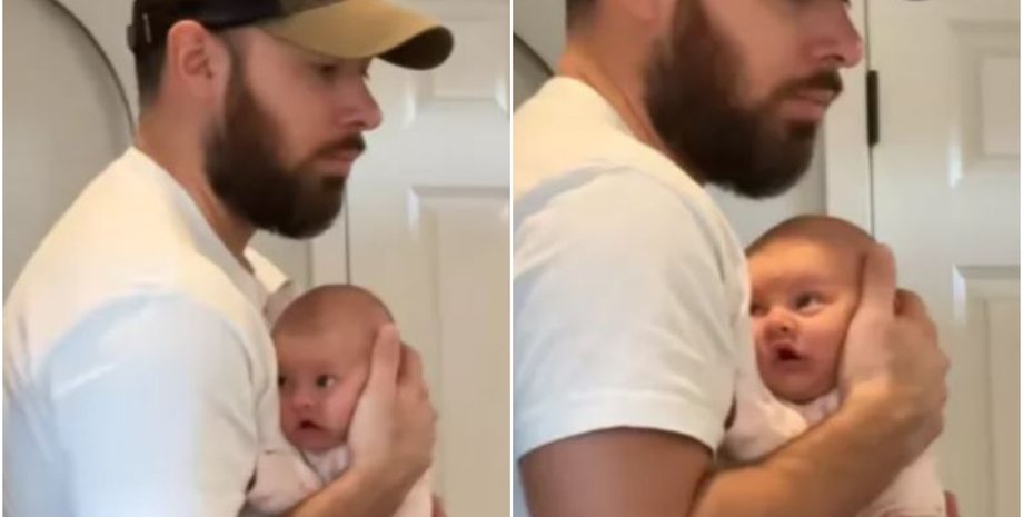 Реакция ребенка на отца, который начал танцевать, чтобы его успокоить, воспитание детей, интересности, курьезы, юмор