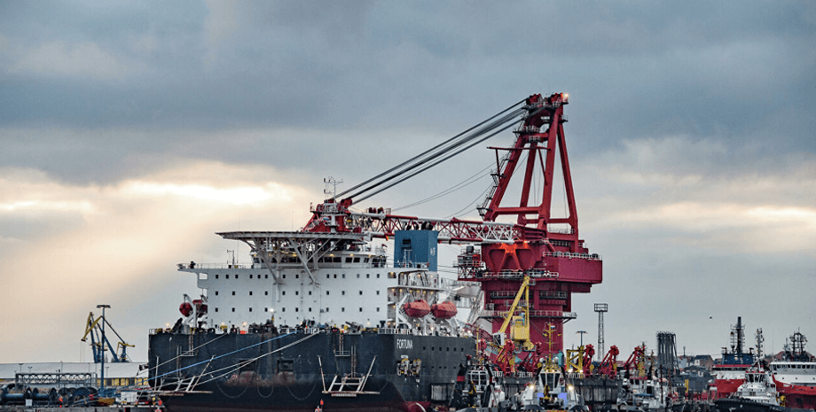 фортуна, трубоукладчик фортуна, газопровод, северный поток 2, германия, дания, россия, польша, строительство