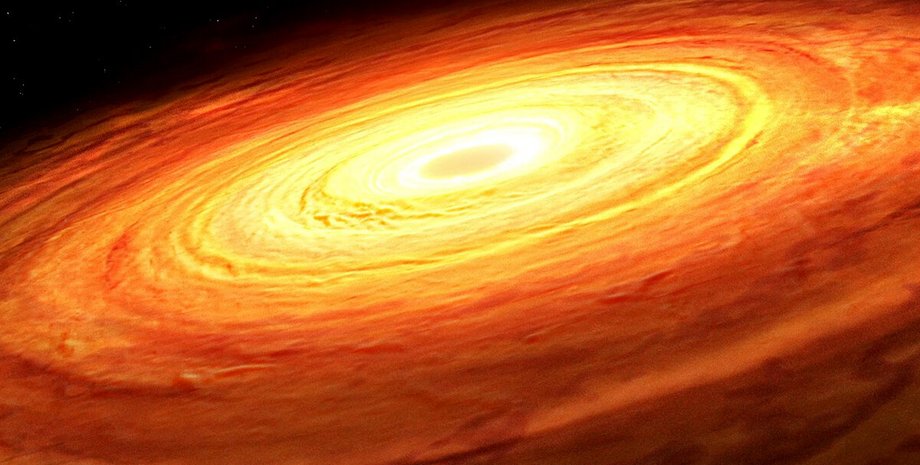 чорна діра, мерехтіння, космос, ілюстрація