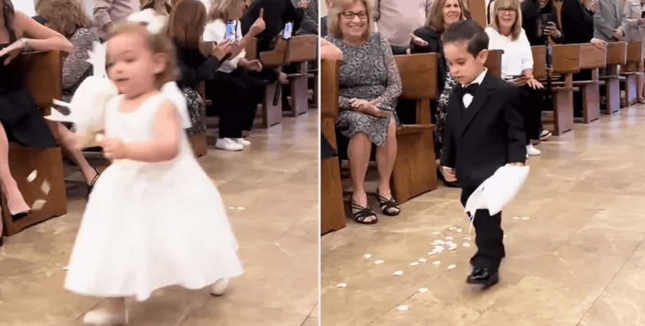 Кумедний момент на весіллі, племінник нареченої, носій обручок, весільний конфуз, дитячі реакції