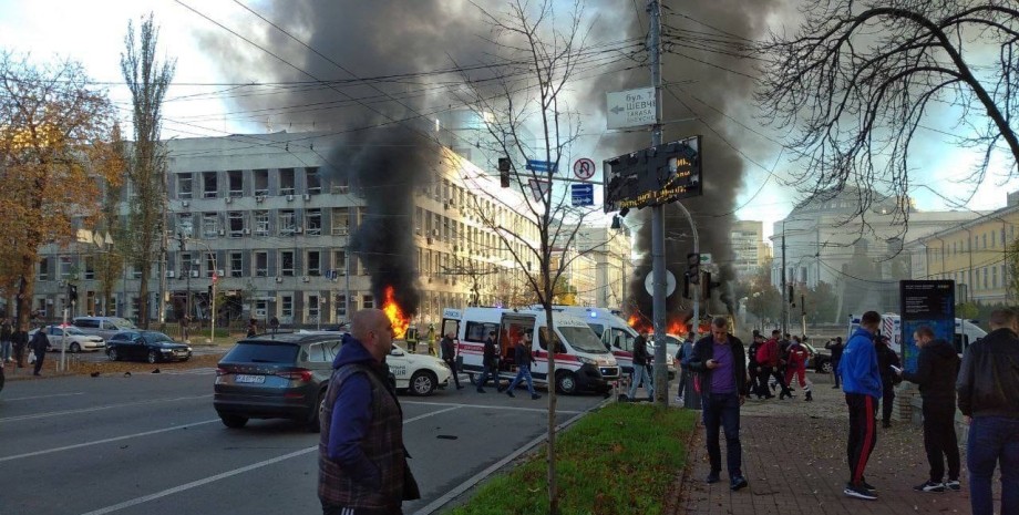 ГСЧС в работе ГСЧС, обстрел киева, жертвы обстрелов