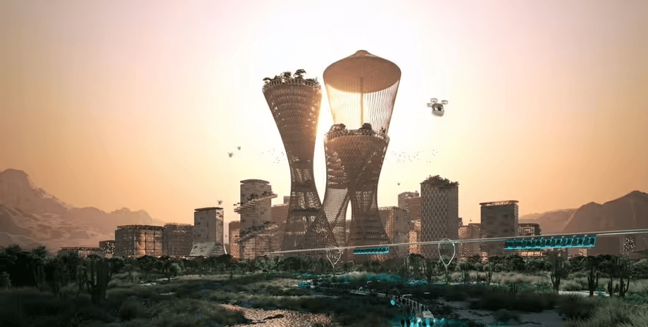 Проект города, новый город в США, город будущего, новый город посреди пустыни, экологически чистый город, Telosa City