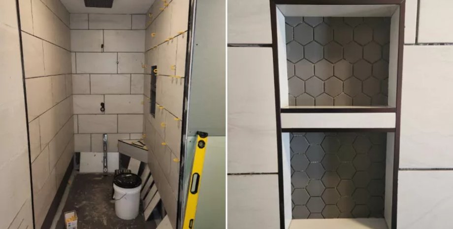 Ремонт в ванной, ремонт своими руками, ошибка во время ремонта, укладка плитки, ванная комната, плитка в душе