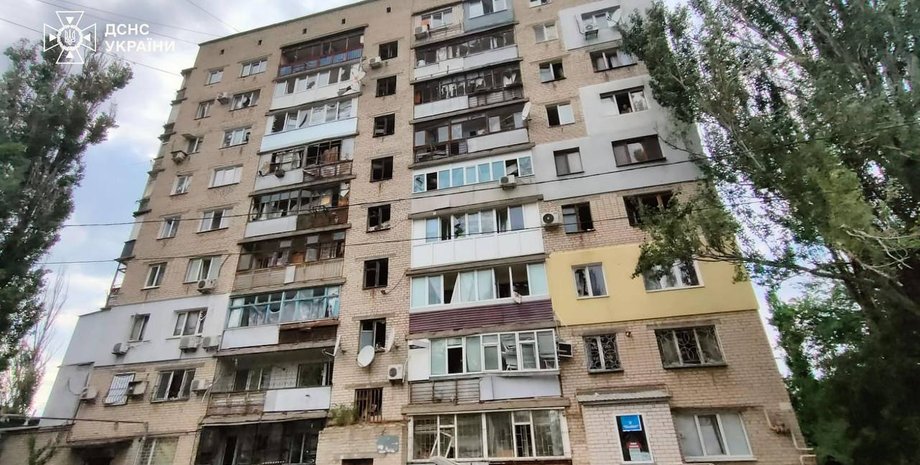 Изображение последствий атаки по Николаеву