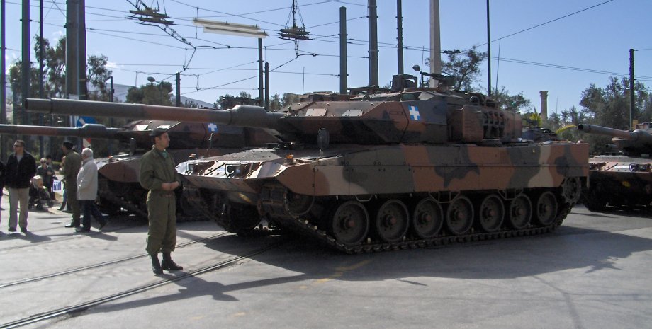 Боевые танки, танки Leopard, армия Греции, греческий танк