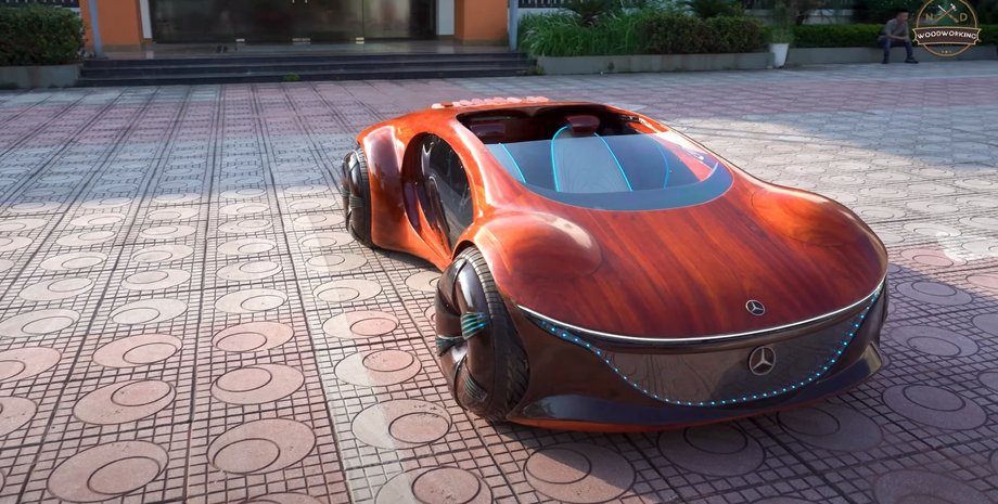 Mercedes-Benz Vision AVTR, копия мерседес модель авто, масштабная копия авто, масштабная модель авто, авто из дерева