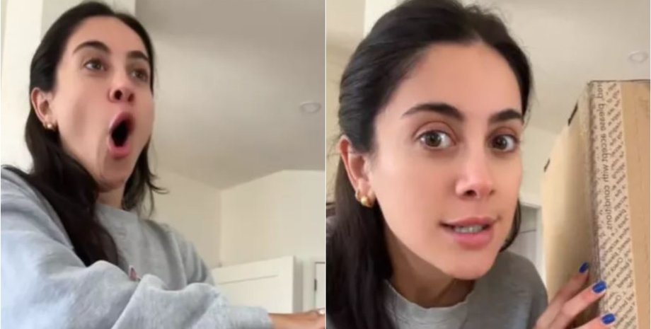 Женщина получила посылку, которую заказал ее муж, чтобы сделать ей сюрприз, чтобы было внутри пакета