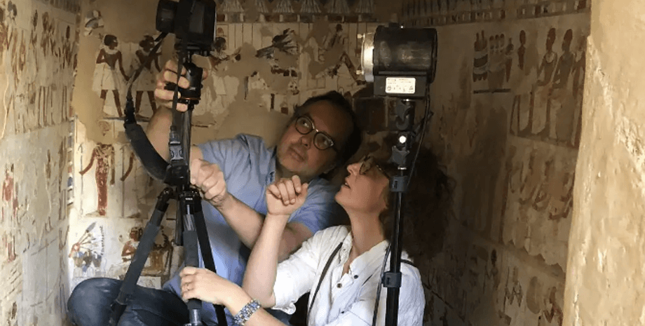 древнеегипетская живопись, химическая визуализация, детали, археология, исследования, некрополь, пигмент, анализ, символическое значение, междисциплинарный подход, археологи, исследователи, химия, наука, изображение