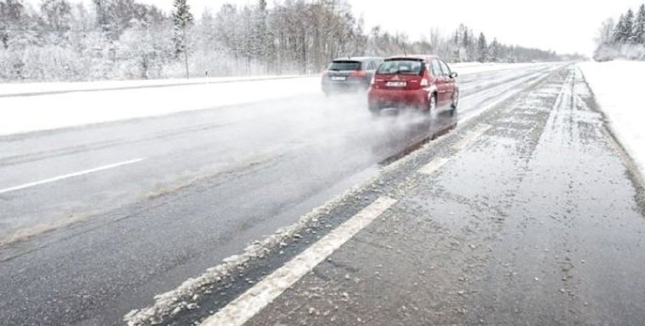 гололед, дорога, машины