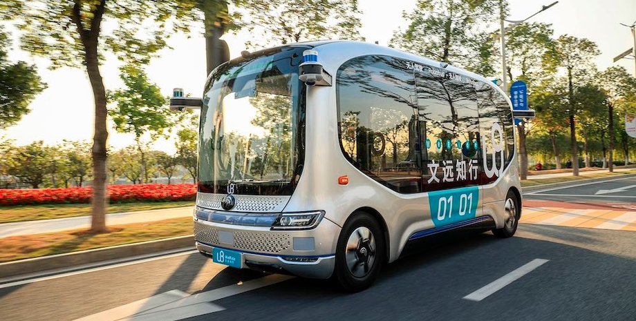 WeRide, Шаттл, Автобуси, Авто, Автомобілі, Безпілотники, Китай, Транспорт, Автономний автобус