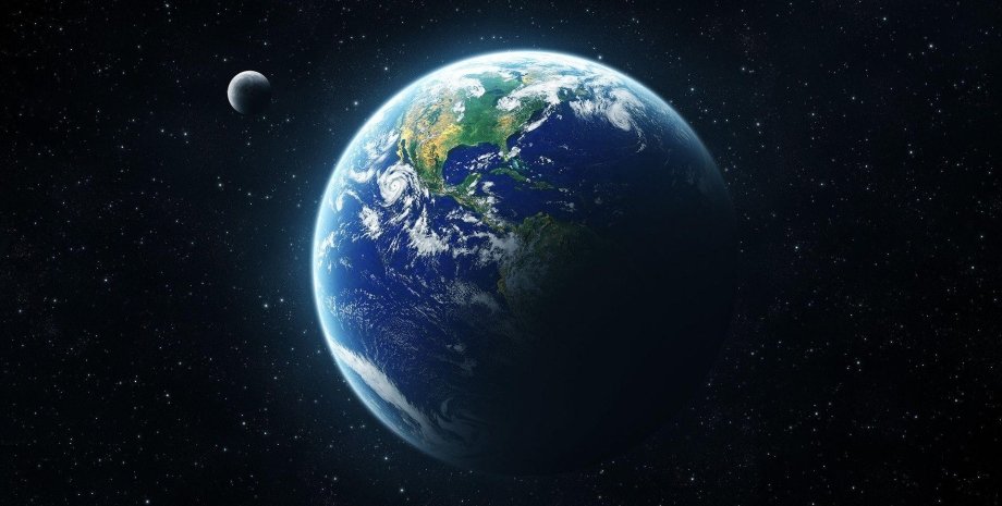 Земля, Місяць, космос, фото