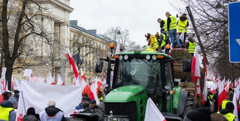 забастовка, фермеры, Варшава, Польша