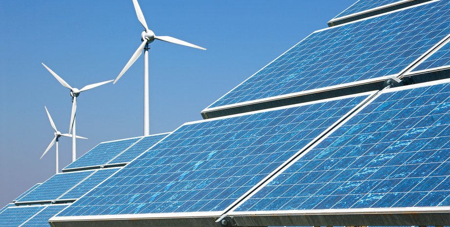 Сонячні панелі та вітряні турбіни