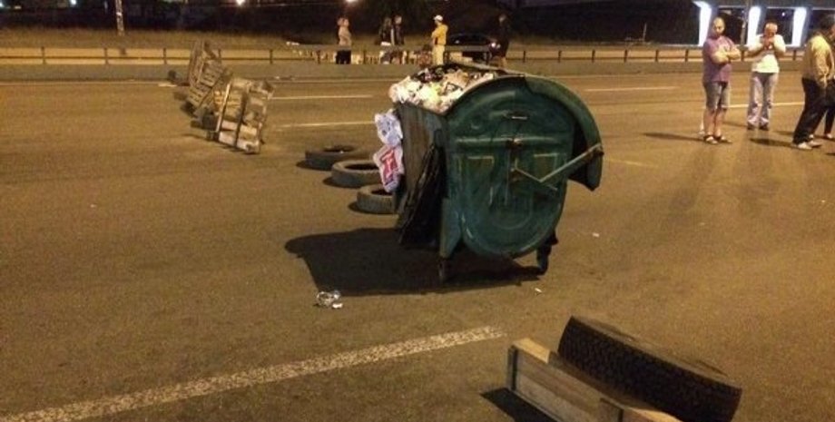 Перекрытый проспект Победы в Киеве / Фото: Вконтакте