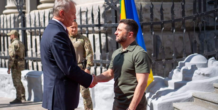 военная помощь, литва, гитанас науседа в украине, визит президента литвы в киеве, науседа и зеленый
