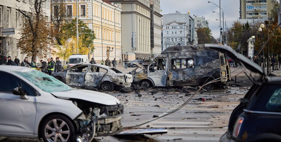 Обстрел Киев ракетный удар оккупанты атака дроны-камикадзе