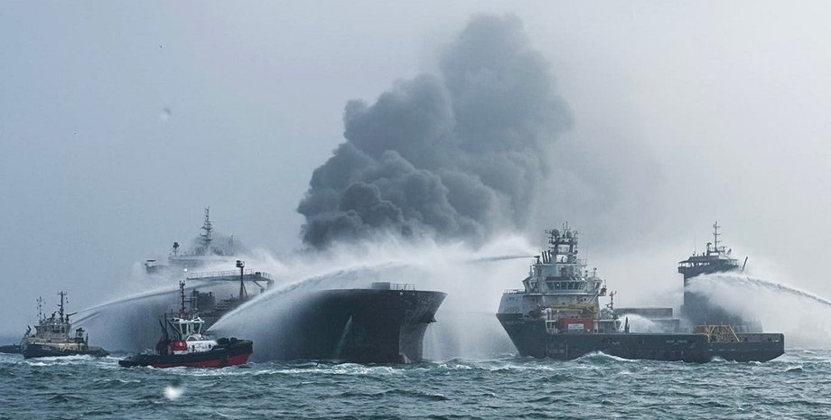 Корабли Stena Immaculate и Solong горят в Северном море, кораблекрушение, американский танкер, португальский корабль