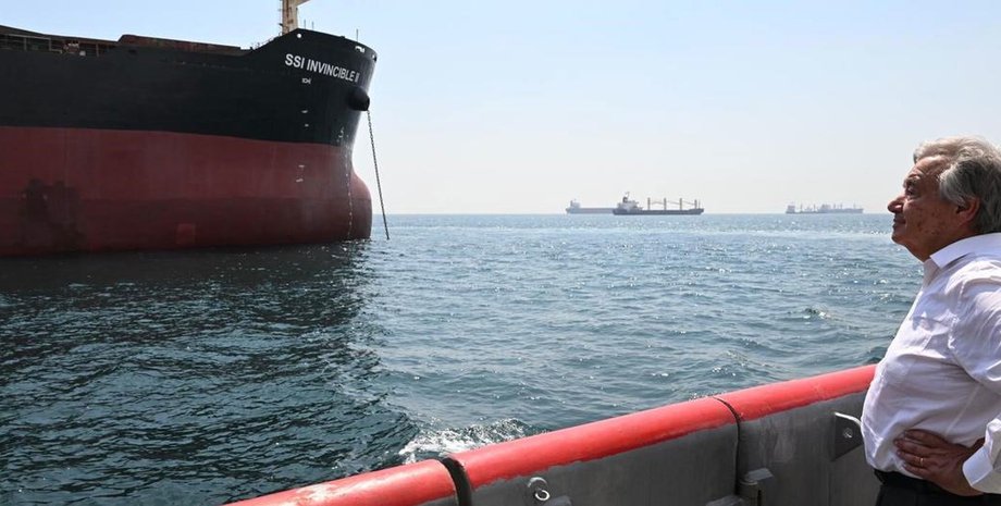 вывоз зерна, украинское зерно, вывоз зерна корабли, суда из украины, Антониу Гутерриш