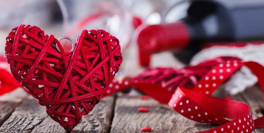 День всіх закоханих, серце, любов, вино, день святого валентина