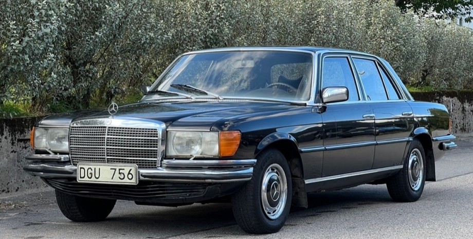 Mercedes S-Class W116,  Mercedes S-Class, Mercedes 280 S, авто короля Швеции, король Швеции, Карл XVI Густав