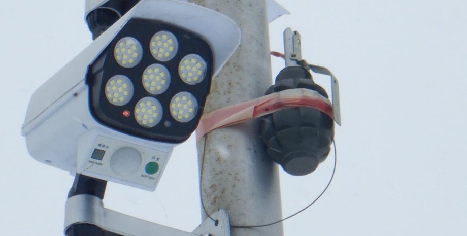 граната на фонарном столбе, муляж гранаты в Одесской области, минирование в Одесской области